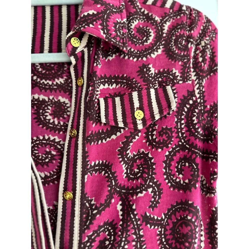 Tory Burch Silk Cotton Shirt Dress size S UK 8 Knee - Picture 3 of 5